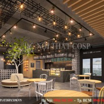 Thiết Kế Nội thất Quán Cafe anh Trung - 120m2 - Vinh